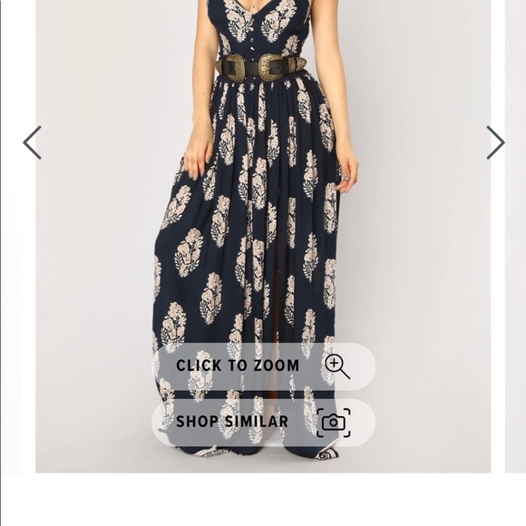 Fashion Nova Navy blue Maxi Dress. - Picture 2 of 5